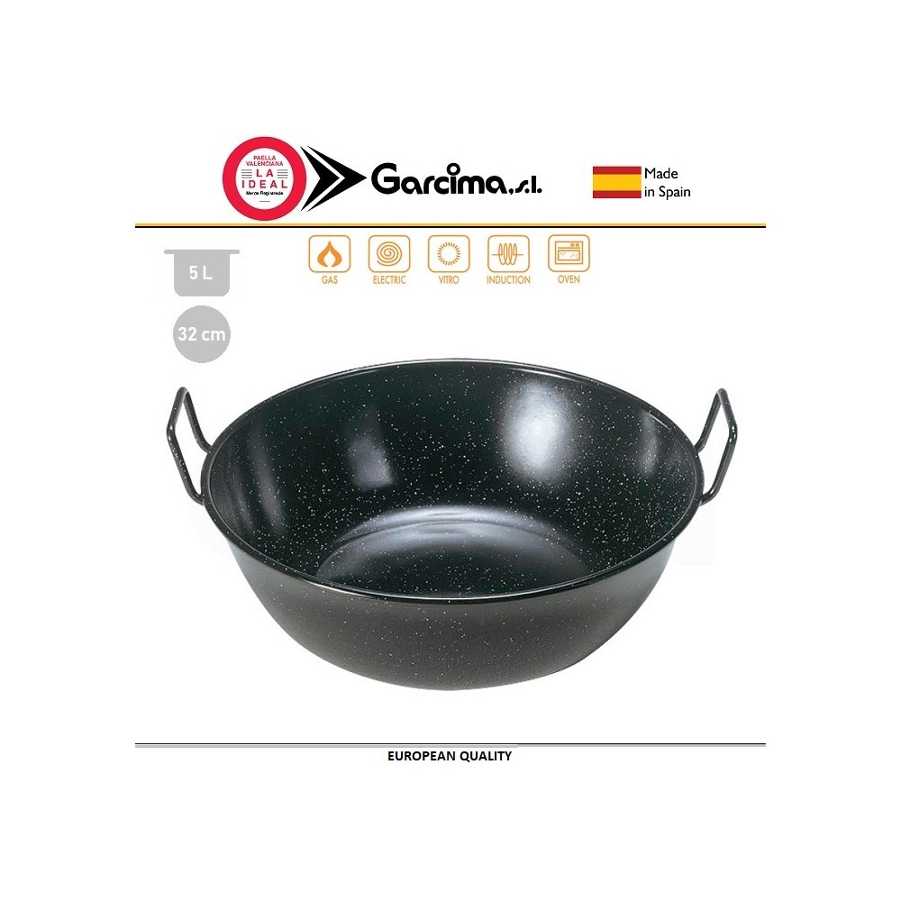 Сартен PATA NEGRA ESMALTADA, 5 литров, D 32 см, сталь эмалированная, GARCIMA, Испания