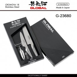 Набор ножей G-23680 с овощечисткой, 3 предмета: G-2, GS-3, GS-68, GLOBAL