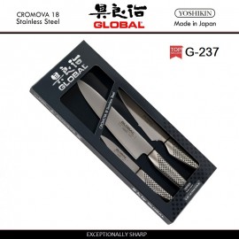 Набор кухонных ножей G-237, 3 предмета: G-2, GS-3, GS-7, GLOBAL