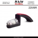 Механическая ножеточка MinoSharp Red, 220\BR 2 слота, красный, серия G, GLOBAL