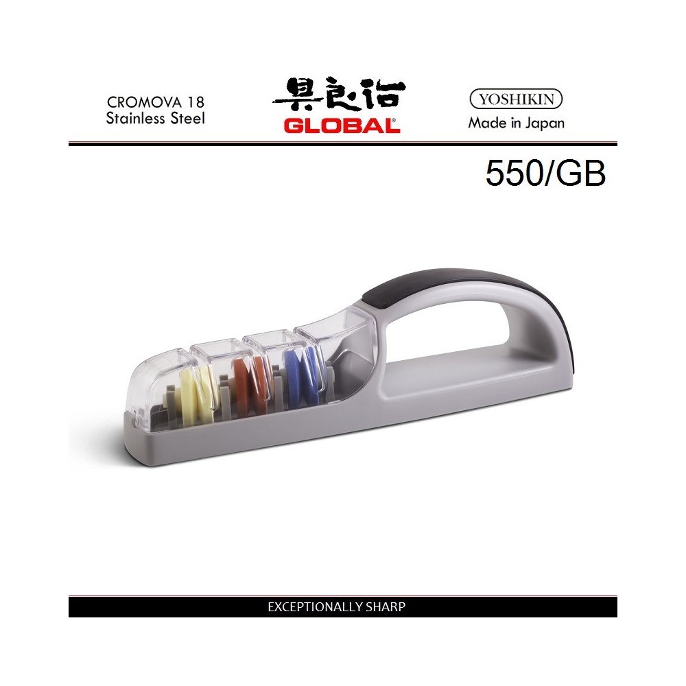 Механическая ножеточка MinoSharp Plus Grey, 550\GB 3 слота, серый, серия G, GLOBAL
