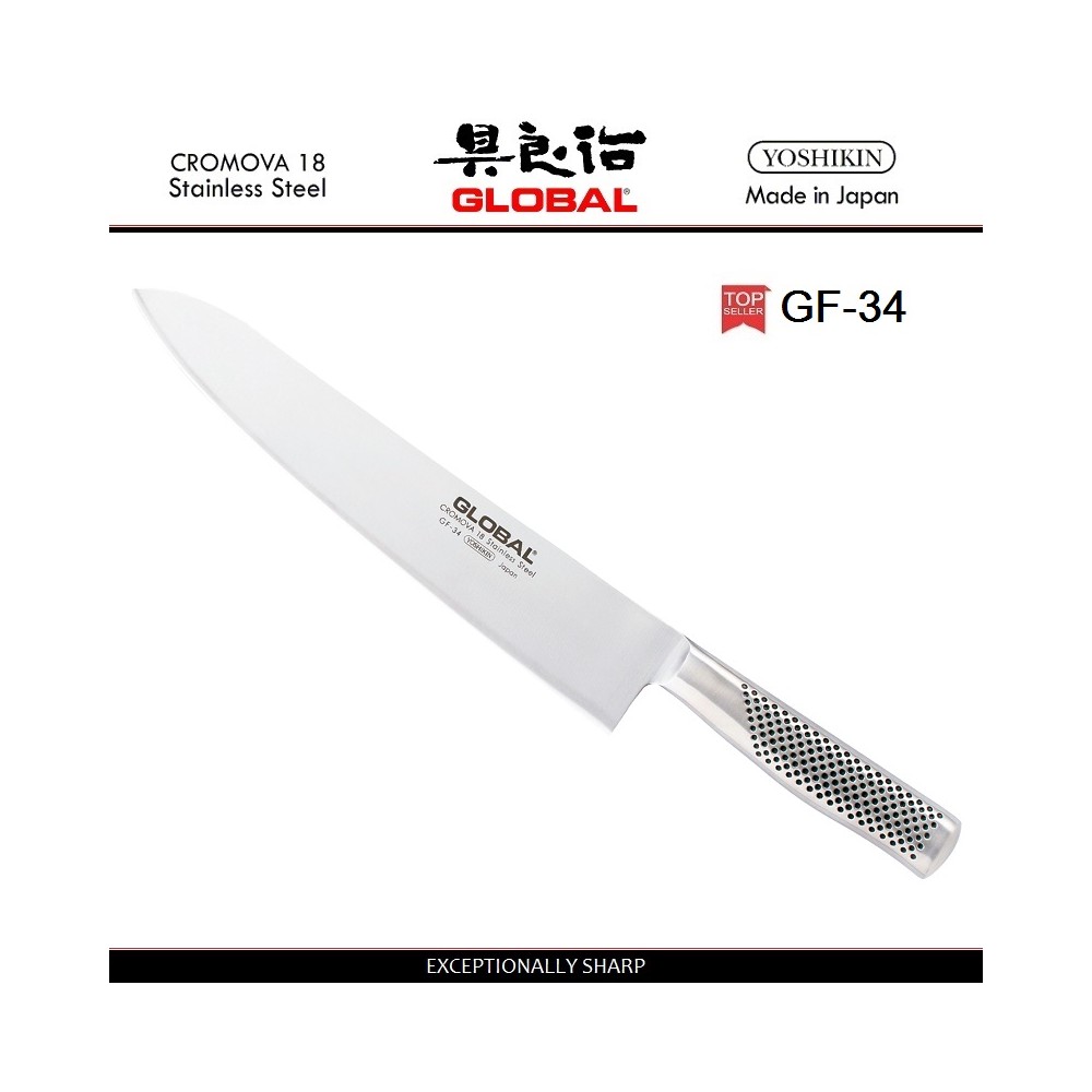 Нож кухонный, GF-34 лезвие 27 см, серия GF, GLOBAL