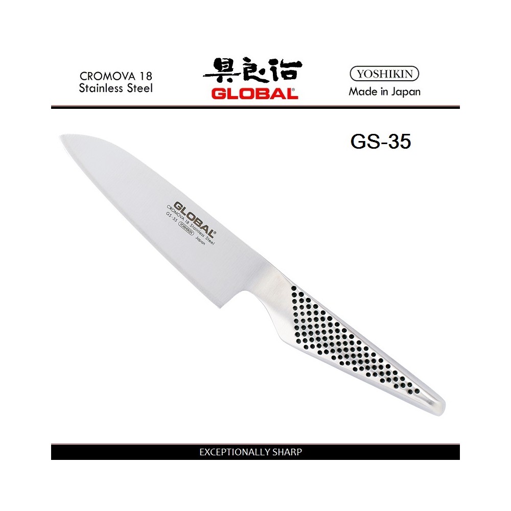 Нож кухонный Santoku, GS-35 лезвие 13 см, серия GS, GLOBAL