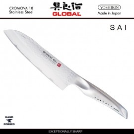 Нож Сантоку, SAI-03 лезвие 19 см, ручной ковки, серия SAI, GLOBAL