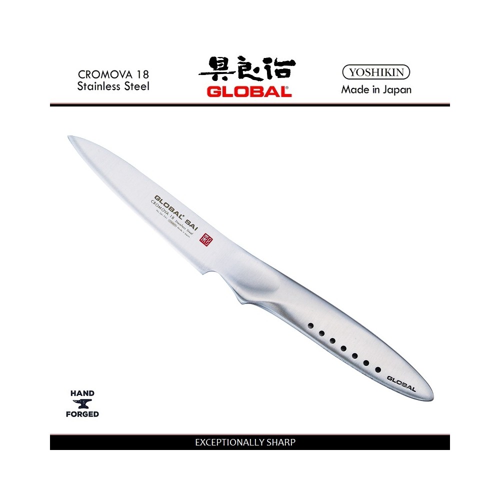 Нож окорочный, SAI-F01 лезвие 9 см, ручной ковки, серия SAI, GLOBAL