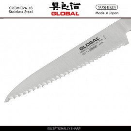 Нож для хлеба зубчатый, GS-14 лезвие 15 см, серия GS, GLOBAL