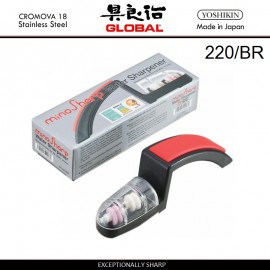Механическая ножеточка MinoSharp Red, 220\BR 2 слота, красный, серия G, GLOBAL