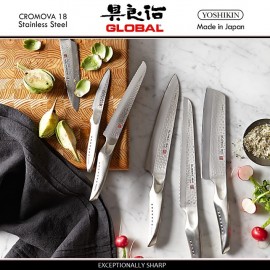 Нож для хлеба, SAI-05 лезвие 23 см, ручной ковки, серия SAI, GLOBAL