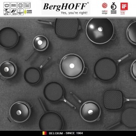 GEM Антипригарная сковорода-гриль для плиты и духовки со съемной ручкой, 28x28 см, BergHOFF