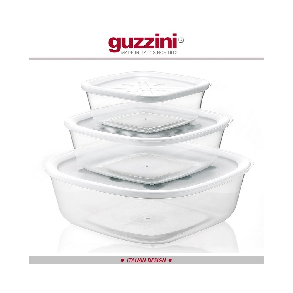 Набор контейнеров Forme Casa, 3 шт, белый, Guzzini