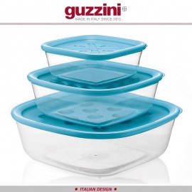 Набор контейнеров Forme Casa, 3 шт, голубой, Guzzini