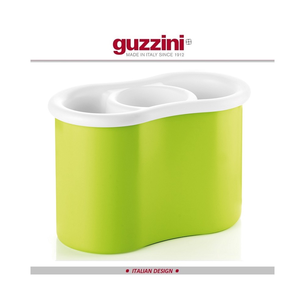 Подставка-сушилка Forme Casa для столовых приборов (3 отделения), зеленый, Guzzini