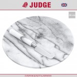 Marble блюдо с ножом для подачи сыра, D 26 см, мрамор, JUDGE