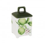Банка для сыпучих продуктов Зеленое яблоко, H 13 см, 0,3 л, IMARI