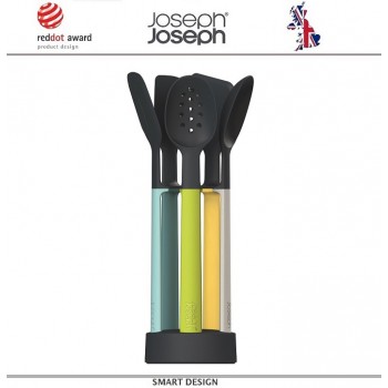 Кухонные инструменты Elevate Silicone, 5 предметов на подставке, силикон жаропрочный, Joseph Joseph, Великобритания