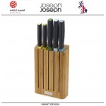 Набор кухонных ножей ELEVATE Bamboo на подставке, 6 предметов, Joseph Joseph, Великобритания