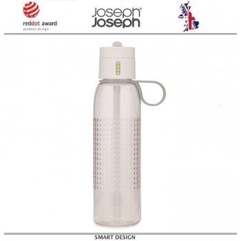 Бутылка Dot Active с контролем потребления воды, 750 мл, белая, Joseph Joseph
