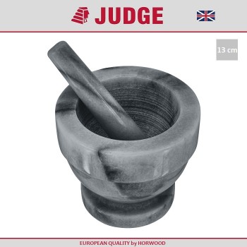 Ступка Marble с пестиком, D 13 см, мрамор серый, JUDGE