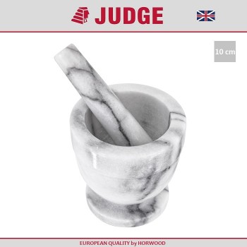 Ступка Marble с пестиком малая, D 10.5 см, мрамор светлый, JUDGE