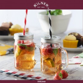 Набор банок Drink Jar для холодных напитков, 4 шт 400 мл, KILNER