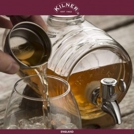 Диспенсер Barrel для виски и крепких напитков, 1 л, KILNER