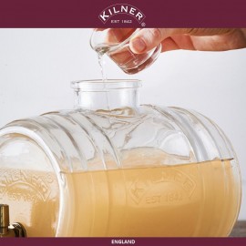 Диспенсер Barrel Premium для виски и крепких напитков в подарочной упаковке, 1 л, KILNER, Англия