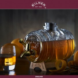 Диспенсер Barrel для виски и крепких напитков, 1 л, KILNER
