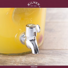 Диспенсер Clip Top белый для лимонада и холодных напитков, 5 л, KILNER