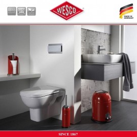 Держатель для бумажных рулонных полотенец, туалетной бумаги, H 30 см, цвет красный, сталь, Wesco