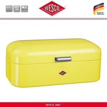 Контейнер для хранения продуктов Grandy, L 42 см, W 22 см, цвет желтый, сталь, Wesco