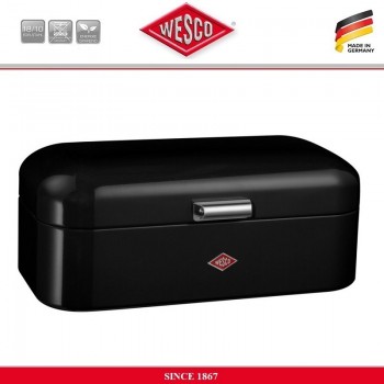 Контейнер для хранения продуктов Grandy, L 42 см, W 22 см, цвет черный, сталь, Wesco