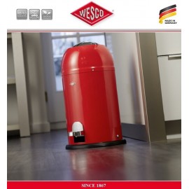 Бак для мусора KICKMASTER JUNIOR с внутренним ведром, 12 литров, цвет красный, сталь, Wesco