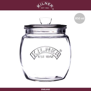 Банка Push Top, 0.85 л, стекло, KILNER