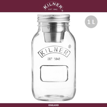 Банка Food on the Go с крышкой-соусником, 1 л, стекло, KILNER