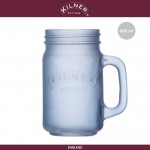 Банка Drink Jar, 0.4 л, голубое матовое стекло, KILNER