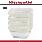 Набор керамических рамекинов Ceramic для запекания и подачи, 4 шт, кремовый, KitchenAid 