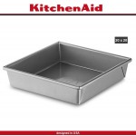 Антипригарное блюдо Prof для выпечки и запекания, 20 х 20 см, профессиональная сталь, KitchenAid 