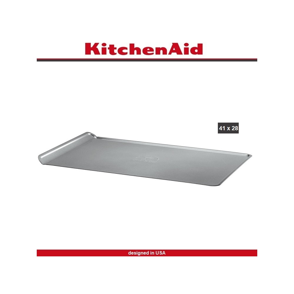 Антипригарный лист Prof для выпечки, 41 х 28 см, профессиональная сталь, KitchenAid 
