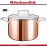 Кастрюля 3 Ply Steel & Copper, 7.5 л, сталь 18/10, медь, индукционное дно, KitchenAid 