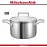 Кастрюля 3 Ply Steel, 2.8 л, сталь 18/10, индукционное дно, KitchenAid 