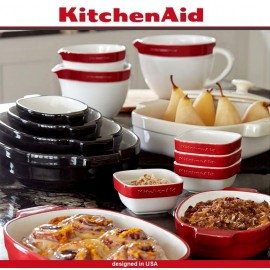 Набор керамических блюд Ceramic для запекания и подачи, 2 шт, красный, KitchenAid 