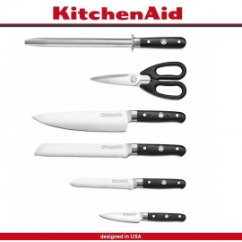 Набор кухонных ножей, 7 предметов, цвет карамельное яблоко, KitchenAid