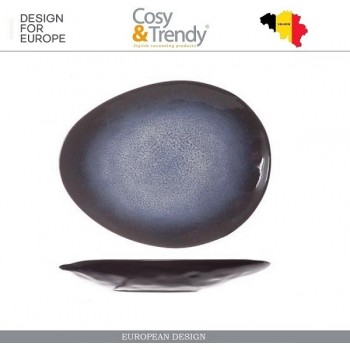 Десертная тарелка SAPPHIRE ручной работы, 14.5 x 11.5 см, каменная керамика, COSY&TRENDY