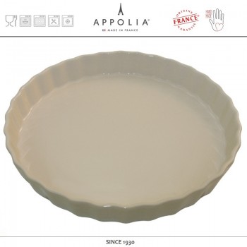 Форма большая для пирога DELICES CREAM, D 30 см, керамика ручной работы, APPOLIA
