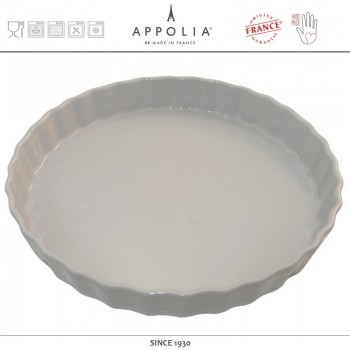 Форма большая для пирога DELICES LIGHT GREY, D 30 см, керамика ручной работы, APPOLIA