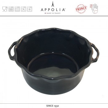 Форма для суфле DELICES SLATE BLUE, D 21 см, H 9.4 см, керамика ручной работы, APPOLIA