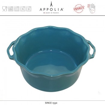 Форма для суфле DELICES CURACAO, D 21 см, H 9.4 см, керамика ручной работы, APPOLIA