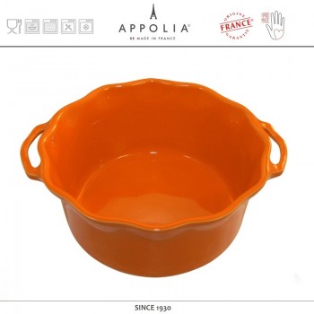 Форма для суфле DELICES MANDARINE, D 21 см, H 9.4 см, керамика ручной работы, APPOLIA