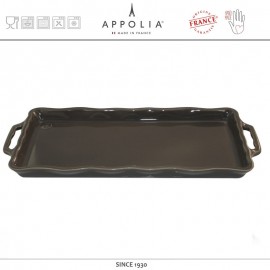 Блюдо-противень DELICES DARK GREY для выпечки и подачи, 41 х 18 см, керамика ручной работы, APPOLIA