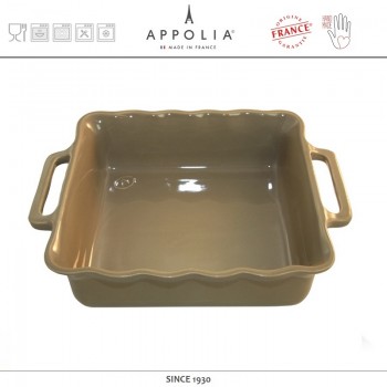 Форма квадратная S DELICES SAND, 24.5 х 20.8 см, керамика ручной работы, APPOLIA